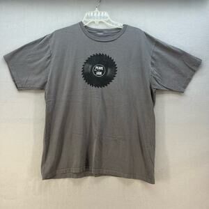 Pearl Jam Concert T-Shirt Men's Large Grey 2010 Tour 90s Grunge Music Shirt
